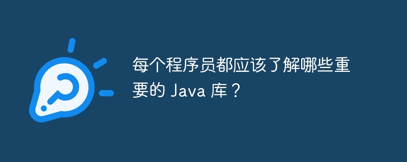 每个程序员都应该了解哪些重要的 Java 库？