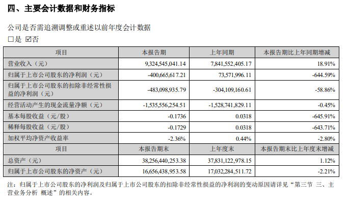 科大讯飞 2024 年上半年营收 93.25 亿元同比增长 18.91%，净亏损 4.01 亿元