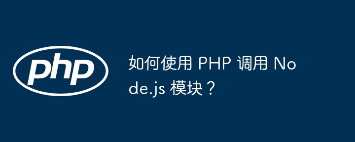 如何使用 PHP 调用 Node.js 模块？