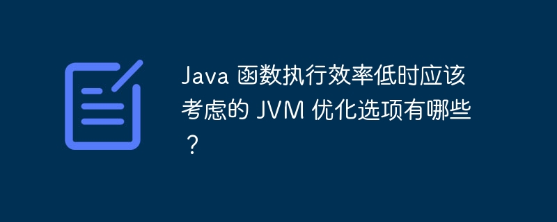 Java 函数执行效率低时应该考虑的 JVM 优化选项有哪些？