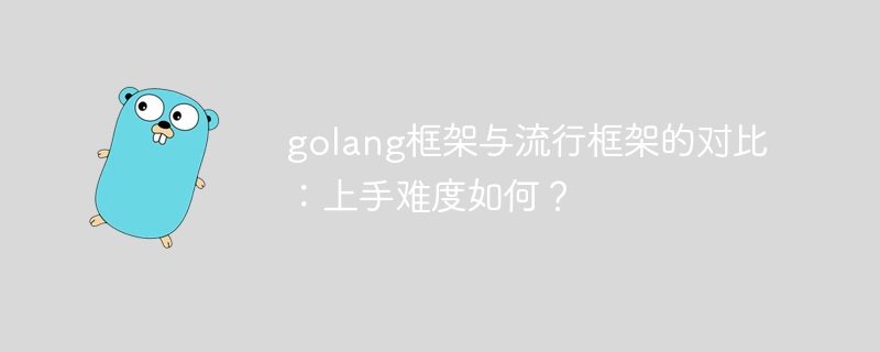 golang框架与流行框架的对比：上手难度如何？