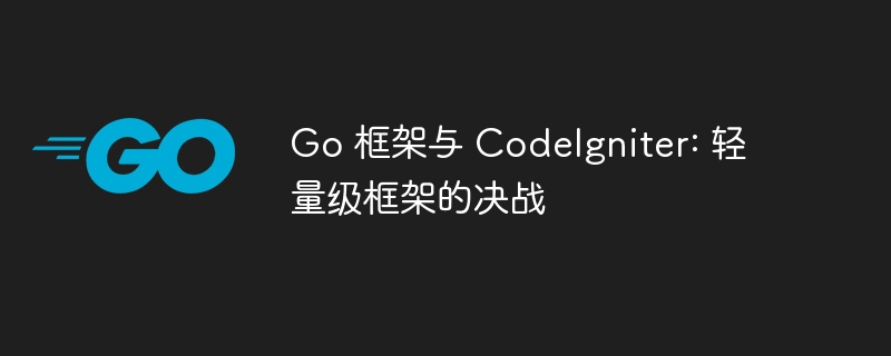 Go 框架与 CodeIgniter: 轻量级框架的决战