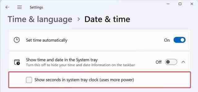 又换位置! 微软调整 Win11 系统托盘时钟秒数设置位置