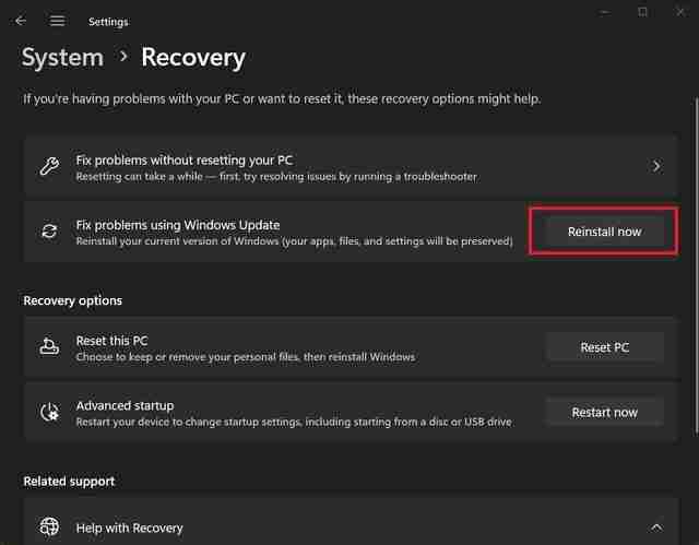 Win11 Recovery Tool恢复工具初上手:WindowsUpdate方式安装新系统