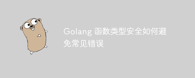 Golang 函数类型安全如何避免常见错误