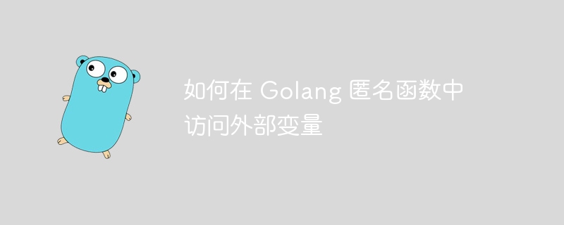 如何在 Golang 匿名函数中访问外部变量