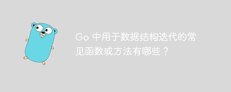 Go 中用于数据结构迭代的常见函数或方法有哪些？