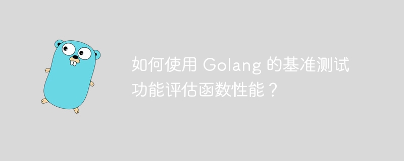 如何使用 Golang 的基准测试功能评估函数性能？