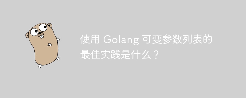 使用 Golang 可变参数列表的最佳实践是什么？