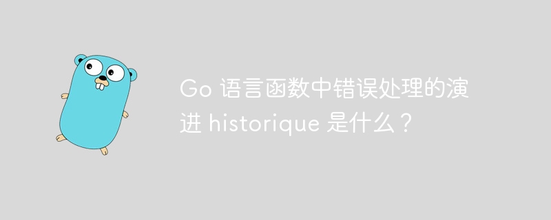 Go 语言函数中错误处理的演进 historique 是什么？