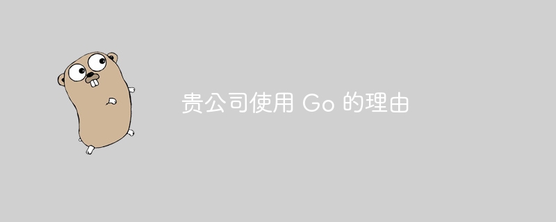 贵公司使用 Go 的理由