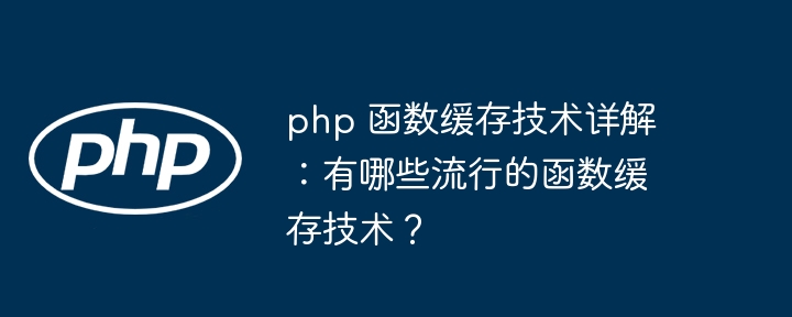 php 函数缓存技术详解：有哪些流行的函数缓存技术？