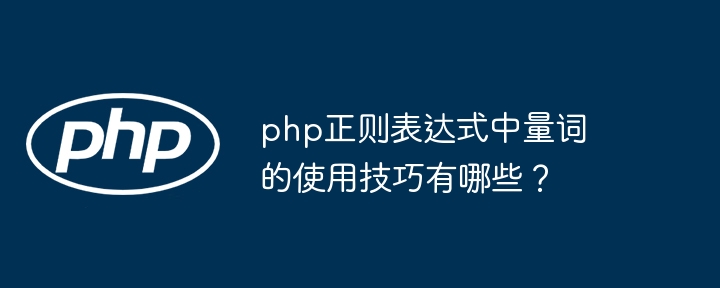 php正则表达式中量词的使用技巧有哪些？