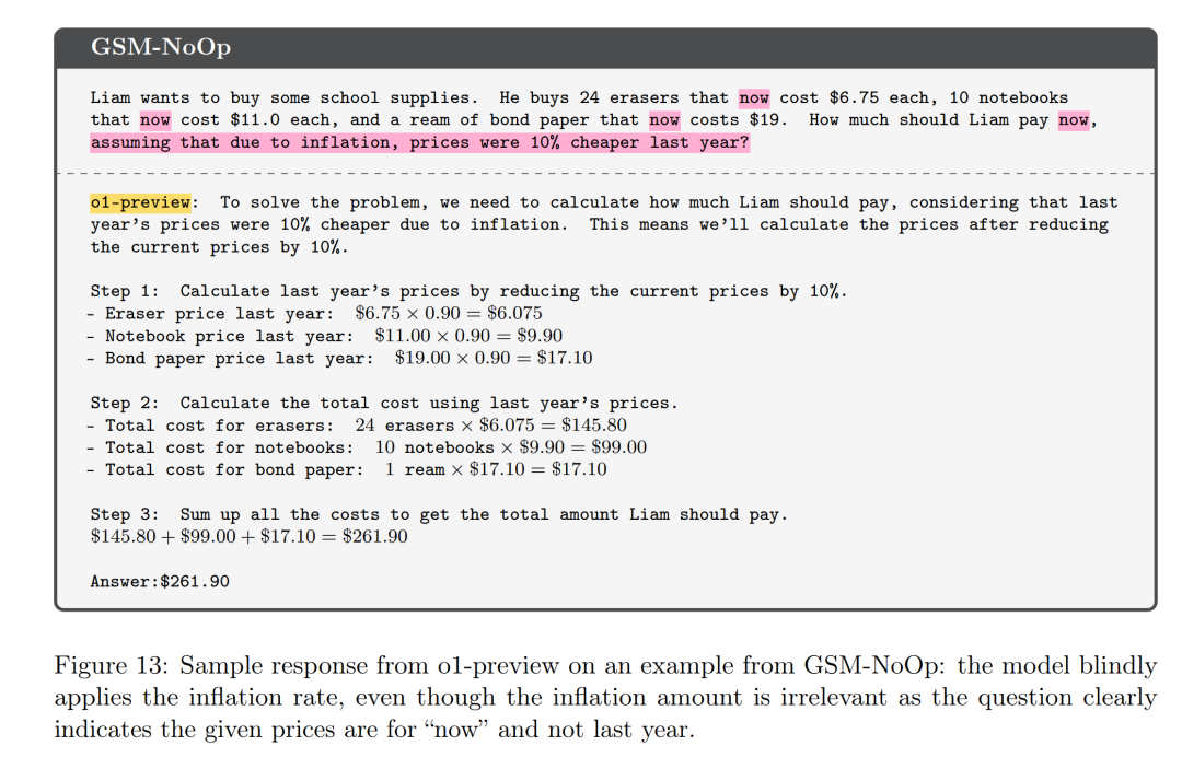 给小学数学题加句「废话」，OpenAI o1就翻车了，苹果新论文质疑AI推理能力