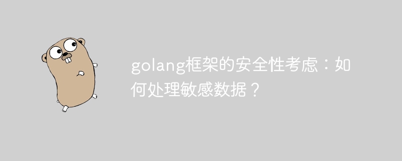 golang框架的安全性考虑：如何处理敏感数据？