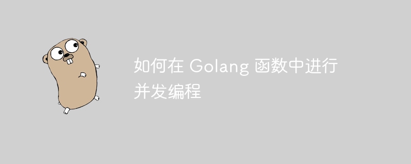 如何在 Golang 函数中进行并发编程