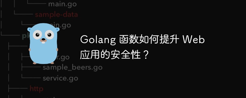 Golang 函数如何提升 Web 应用的安全性？