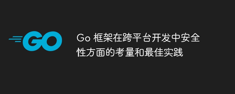 Go 框架在跨平台开发中安全性方面的考量和最佳实践