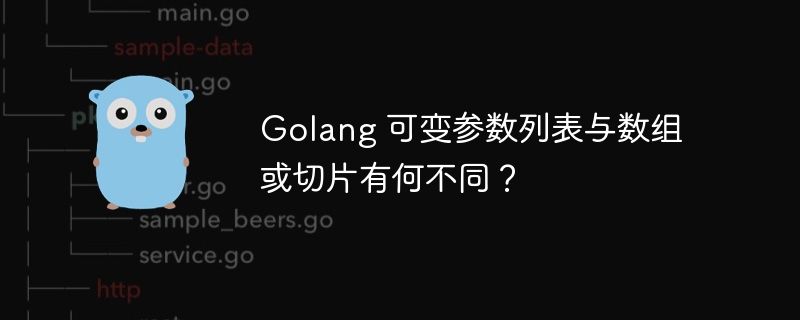 Golang 可变参数列表与数组或切片有何不同？