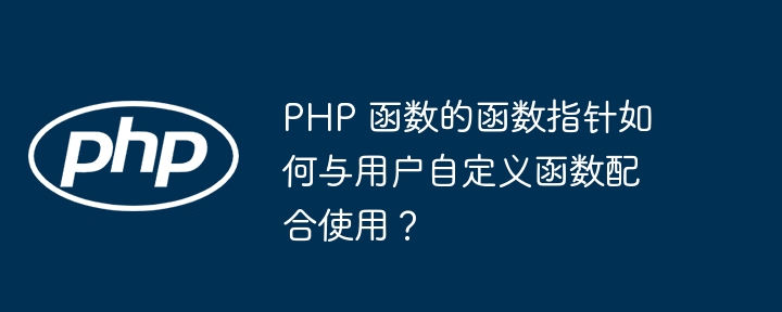 PHP 函数的函数指针如何与用户自定义函数配合使用？