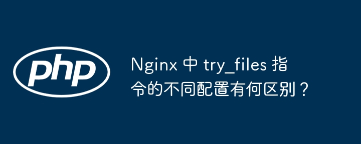 Nginx 中 try_files 指令的不同配置有何区别？