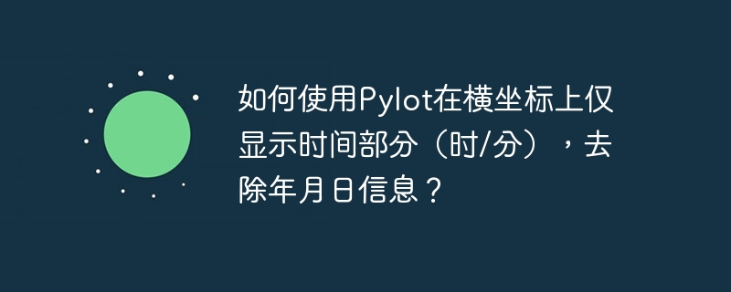 如何使用Pylot在横坐标上仅显示时间部分（时/分），去除年月日信息？