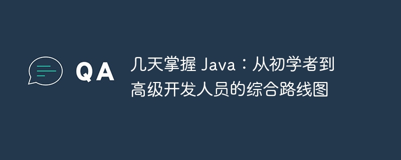 几天掌握 Java：从初学者到高级开发人员的综合路线图