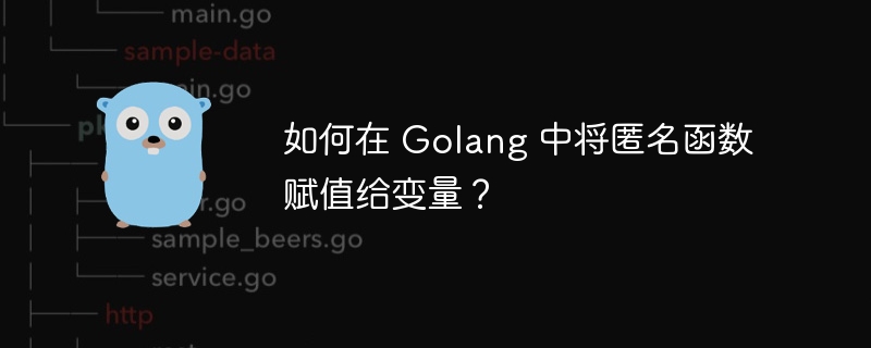 如何在 Golang 中将匿名函数赋值给变量？