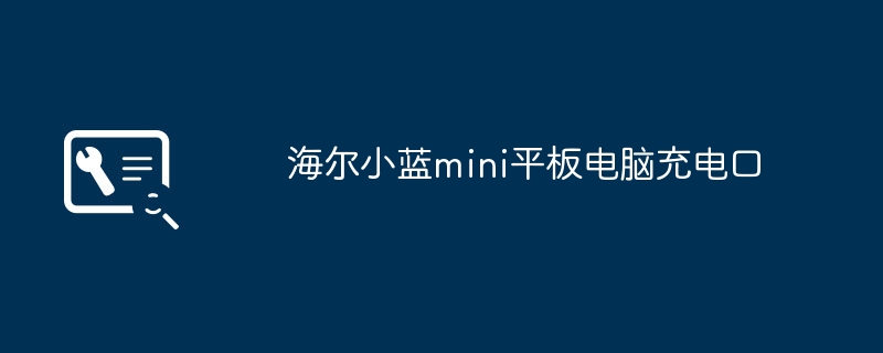 海尔小蓝mini平板电脑充电口