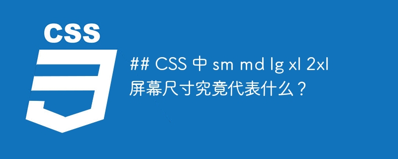 ## CSS 中 sm md lg xl 2xl 屏幕尺寸究竟代表什么？