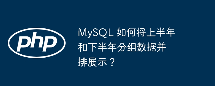 MySQL 如何将上半年和下半年分组数据并排展示？