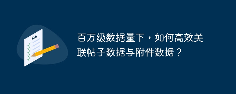 百万级数据量下，如何高效关联帖子数据与附件数据？