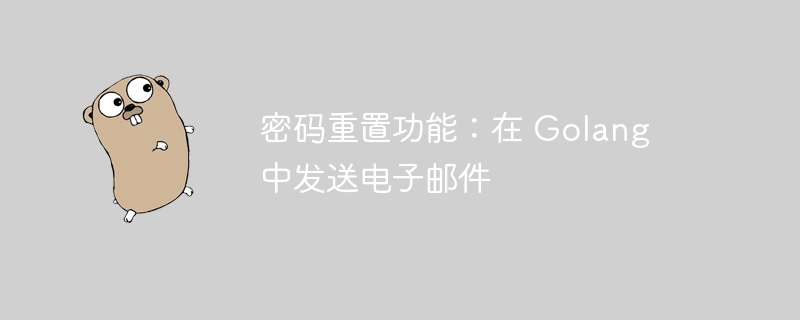 密码重置功能：在 Golang 中发送电子邮件