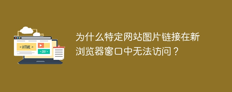 为什么特定网站图片链接在新浏览器窗口中无法访问？ 
