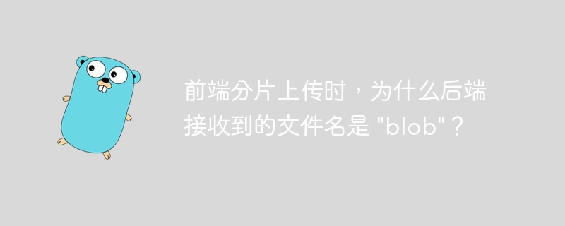 前端分片上传时，为什么后端接收到的文件名是 \