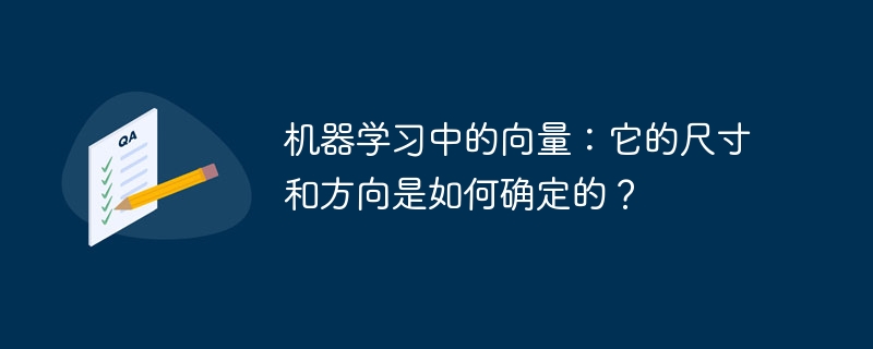 机器学习中的向量：它的尺寸和方向是如何确定的？