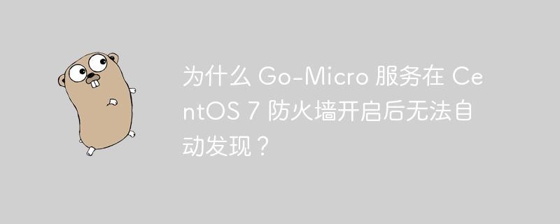 为什么 Go-Micro 服务在 CentOS 7 防火墙开启后无法自动发现？