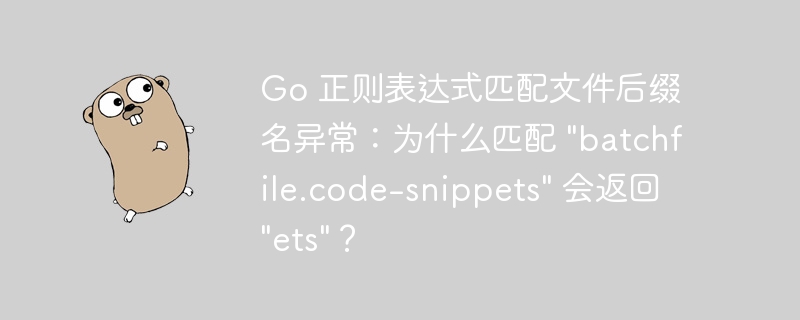 Go 正则表达式匹配文件后缀名异常：为什么匹配 \