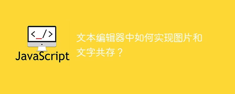 文本编辑器中如何实现图片和文字共存？