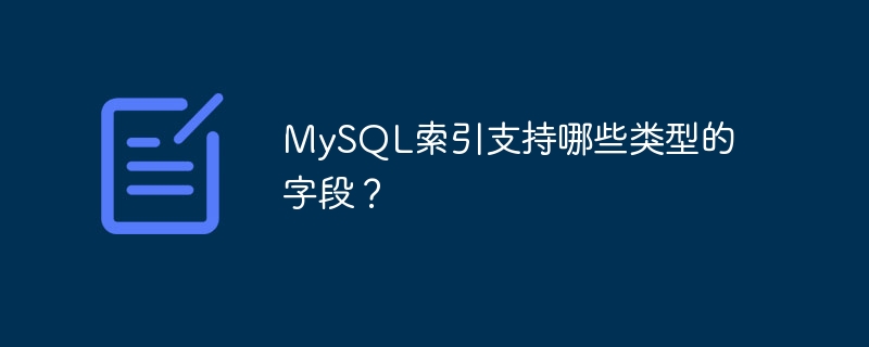 MySQL索引支持哪些类型的字段？