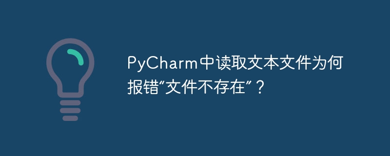 PyCharm中读取文本文件为何报错“文件不存在”？