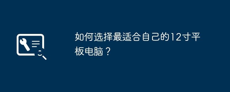 如何选择最适合自己的12寸平板电脑？