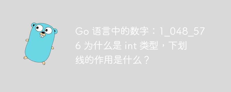 Go 语言中的数字：1_048_576 为什么是 int 类型，下划线的作用是什么？