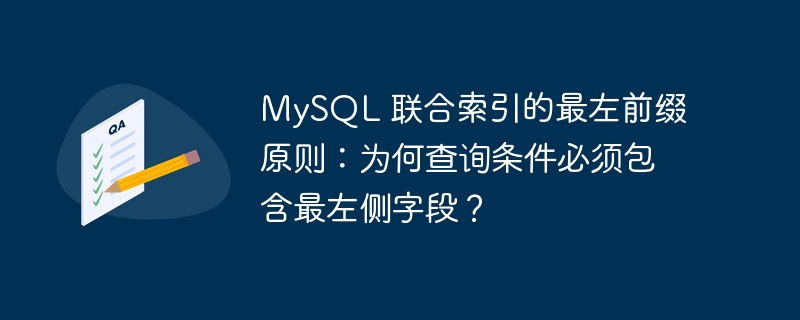 MySQL 联合索引的最左前缀原则：为何查询条件必须包含最左侧字段？