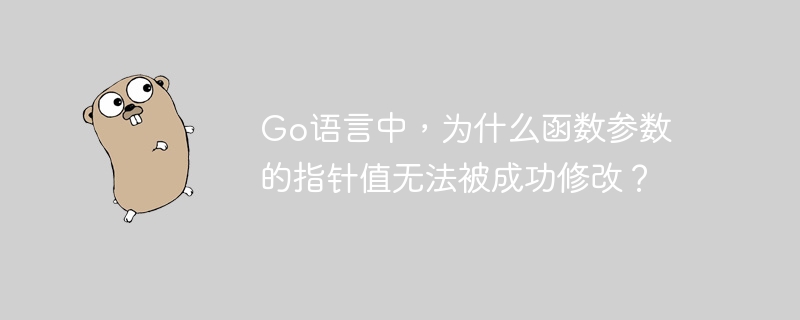 Go语言中，为什么函数参数的指针值无法被成功修改？