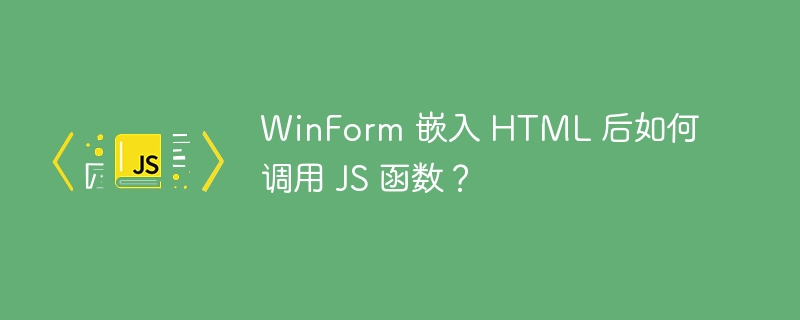 WinForm 嵌入 HTML 后如何调用 JS 函数？