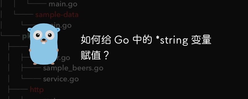 如何给 Go 中的 *string 变量赋值？