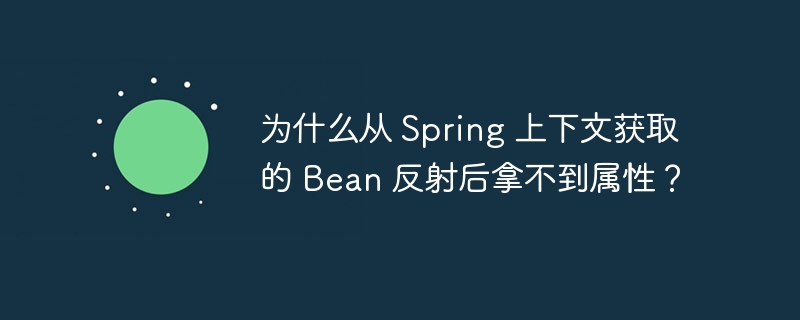 为什么从 Spring 上下文获取的 Bean 反射后拿不到属性？