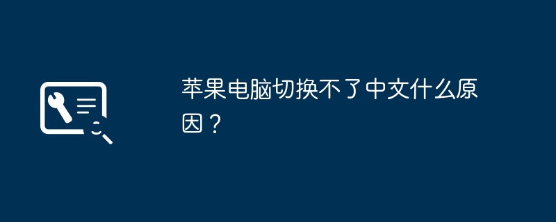 苹果电脑切换不了中文什么原因？