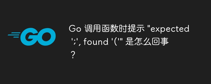 Go 调用函数时提示 